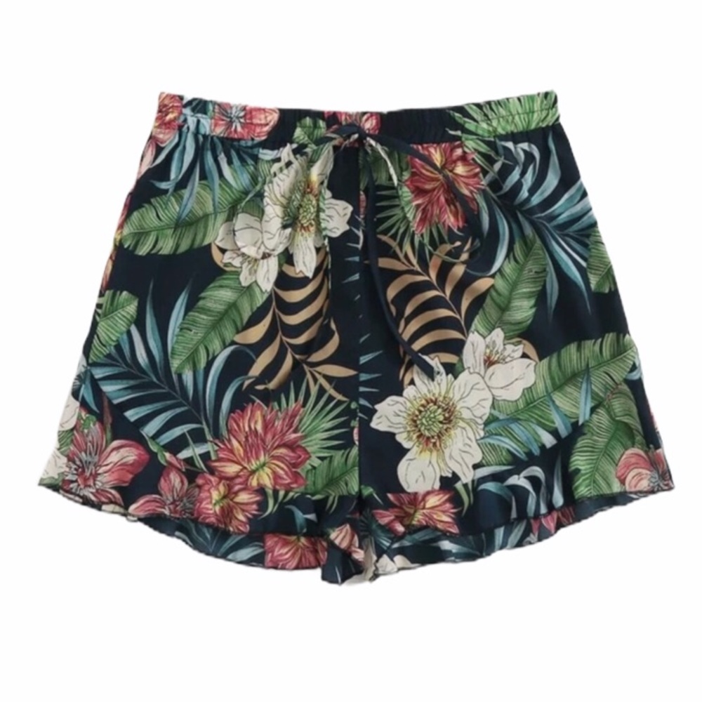 PLUS tropical print drawstring shorts - Picture 5 of 6